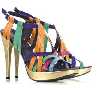 DVF Strappy Platform Sandal Multi Color